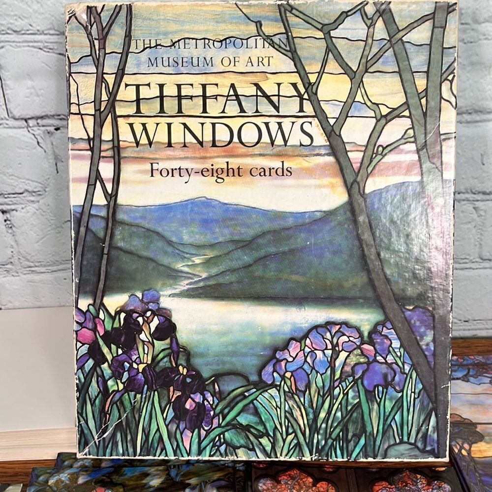 Tiffany Windows 19 blank cards with pictures of Stained Glass Designs